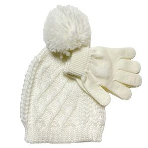 Capelli Of NY Embellished Pompom Hat With Gloves